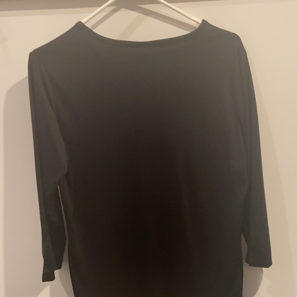 Black 3/4 sleeve long blouse - Picture 3 of 3